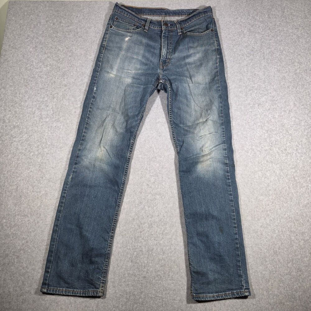 Levis 514 Straight Fit Jeans Mens Size W32 L32 Medium Wash Blue Denim Classic
